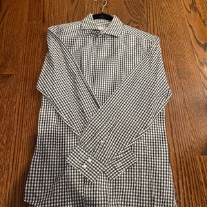 Ben Sherman Black and White Checkered Dress Shirt